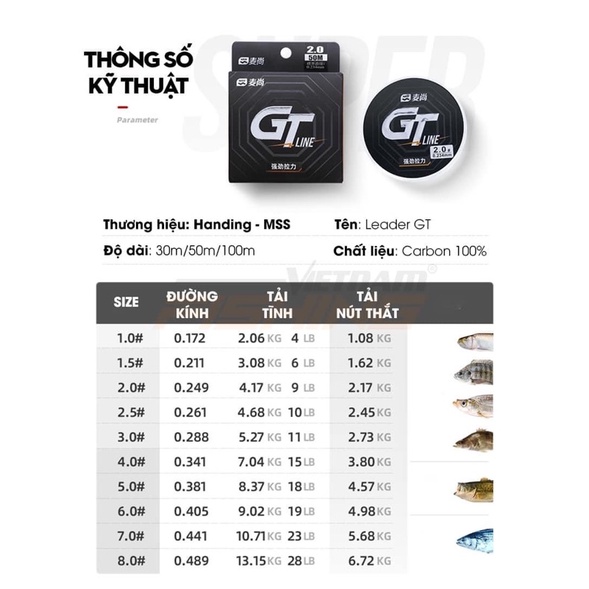 Dây Câu Leader Handing MSS GT