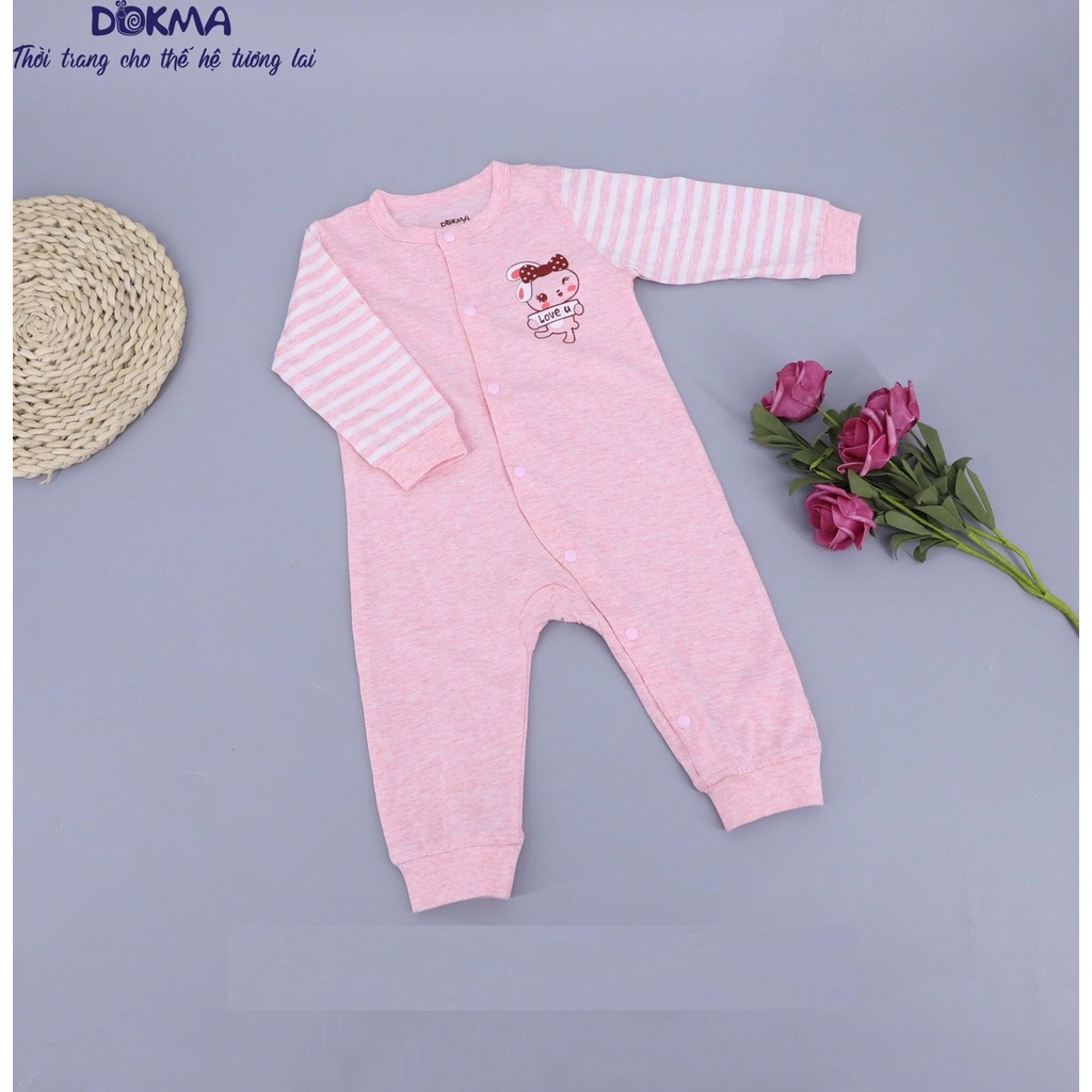 DMB130 Bộ body cài lệch dài tay Dokma (3-12M)