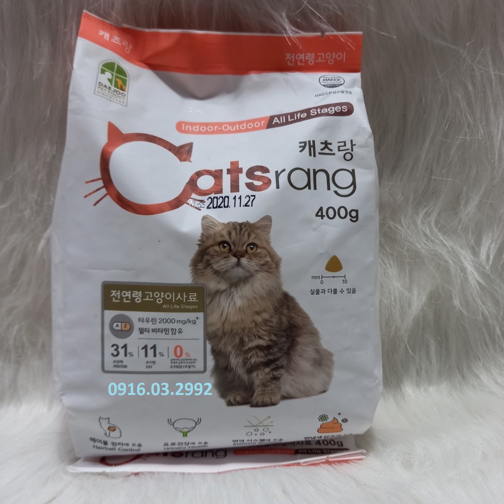 Thức ăn cho mèo Catsrang 400gr - Dành cho mèo trên 3 tháng tuổi