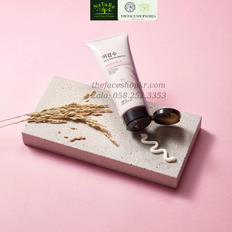 Sữa rửa mặt làm sáng da chiết xuất Gạo The Face shop RICE WATER BRIGHT CLEANSING FOAM 150ml