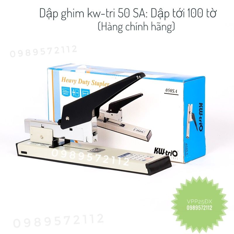 Dập ghim đại 50SA KW-TRIO, dập tới 100 tờ. (hàng chính hãng)