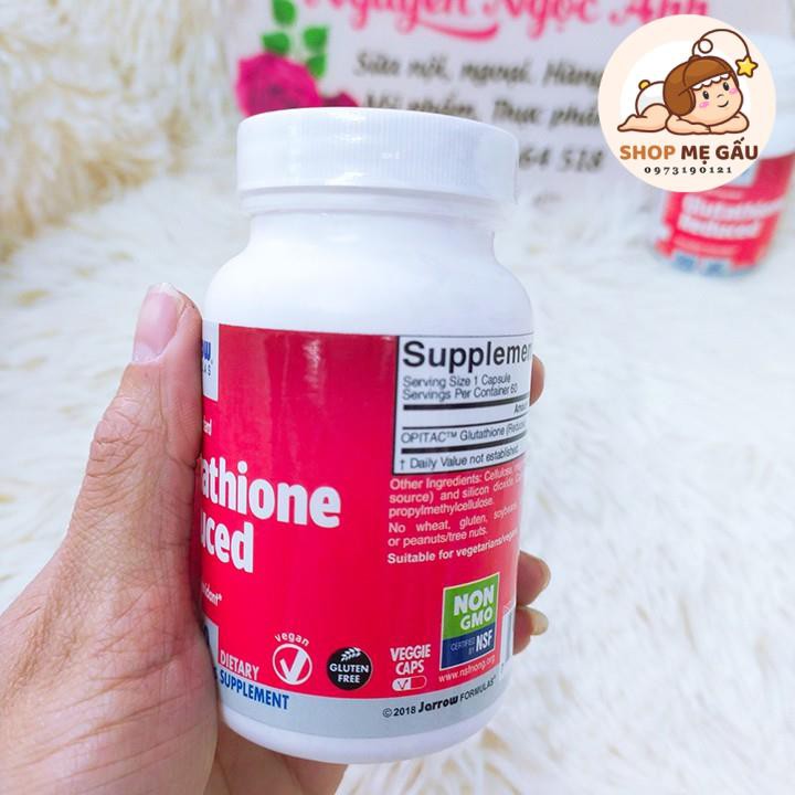 Glutathione Now 500mg hộp 60 viên của Mỹ - Tăng cường sức đề kháng, giải độc gan, trắng da, làm đẹp da | BigBuy360 - bigbuy360.vn