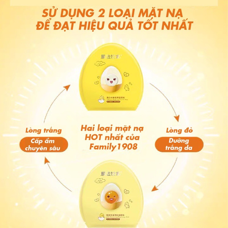 Mặt nạ trứng Family1908 Egg Facial Mask cấp ẩm dưỡng trắng phục hồi da | BigBuy360 - bigbuy360.vn