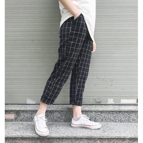 Combo áo thun trơn mix plaidpant caro unisex