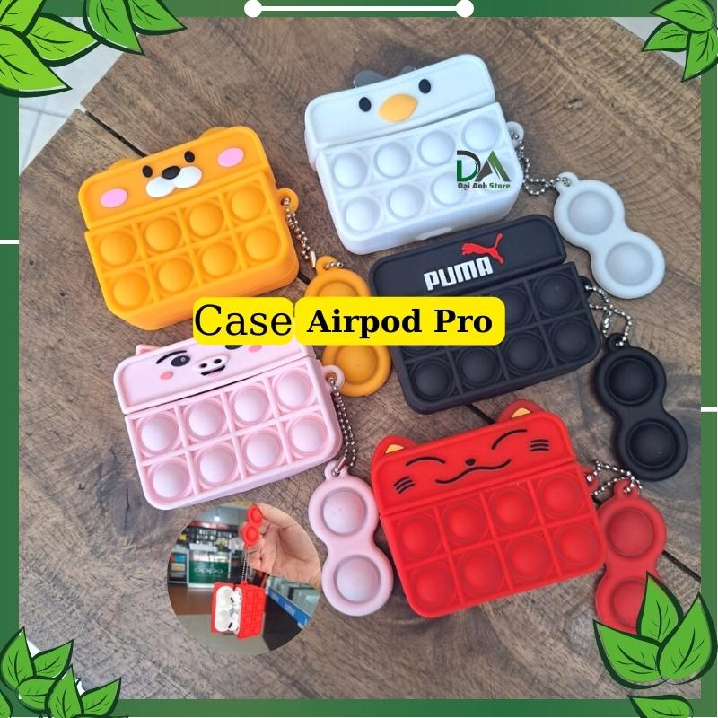 Bọc tai nghe iphone xịn, Vỏ bảo vệ airpods pro nhiều màu dày dặn ôm khít