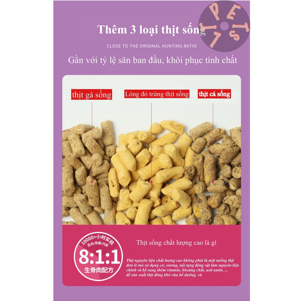 [Bịch 2,5kg] Thức ăn hạt cho mèo FROZEN xanh kèm đông khô hỗ trợ phát triển lông mang, tăng nọng cao cấp - BAO BÌ MỚI