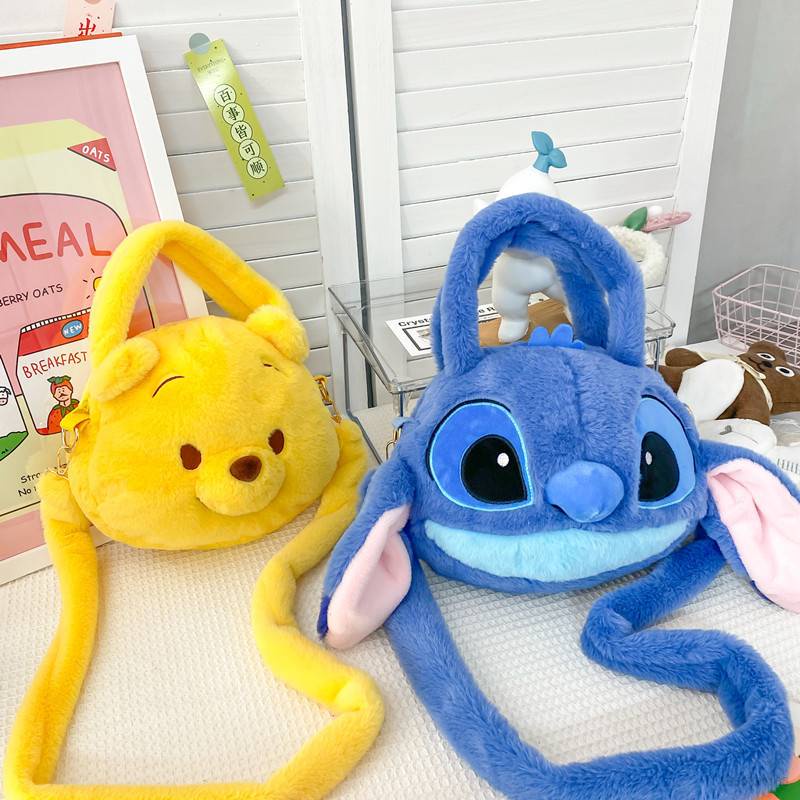 DISNEY Túi Tote Đeo Vai Hình Gấu Pooh/Hổ Hoạt Hình Nhồi Bông Làm Quà Tặng Cho Bạn Gái