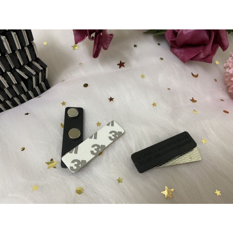 Combo 5 viên nam châm bảng tên, Nam châm đeo bảng tên, Nam châm 3 nút
