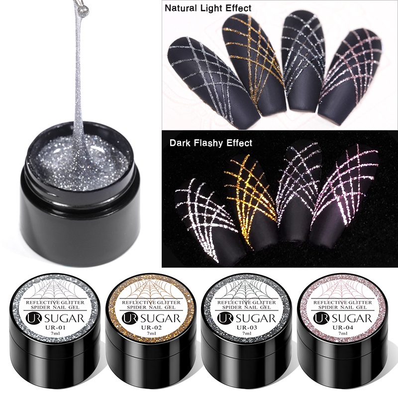 Sơn móng tay UR SUGAR nhiều màu tùy chọn tạo hiệu ứng tơ nhện 7ml