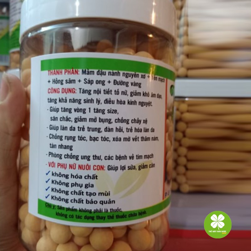 Viên mầm Hồng sâm Collagen tăng kích thước vòng 1, đẹp da TD931 by handmade