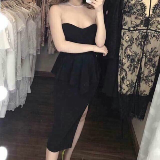 Đầm cúp ngực xẻ tà sexy