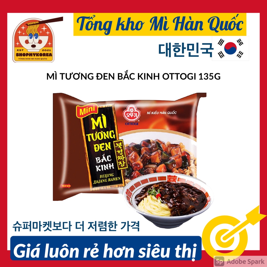 Mì tương đen bắc kinh Ottogi hàn quốc 135g date 2022