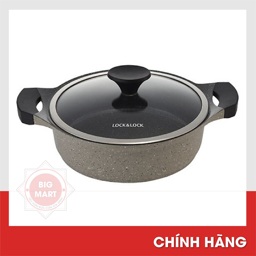 [LOCK&amp;LOCK] - NỒI ĐÁ STONE CHỐNG DÍNH THÀNH THẤP LCA6242D 24CM