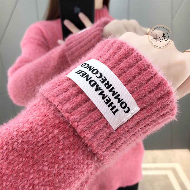 Áo len nữ dày cổ 3 phân Grave lông cừu Freesize Quảng Châu | BigBuy360 - bigbuy360.vn