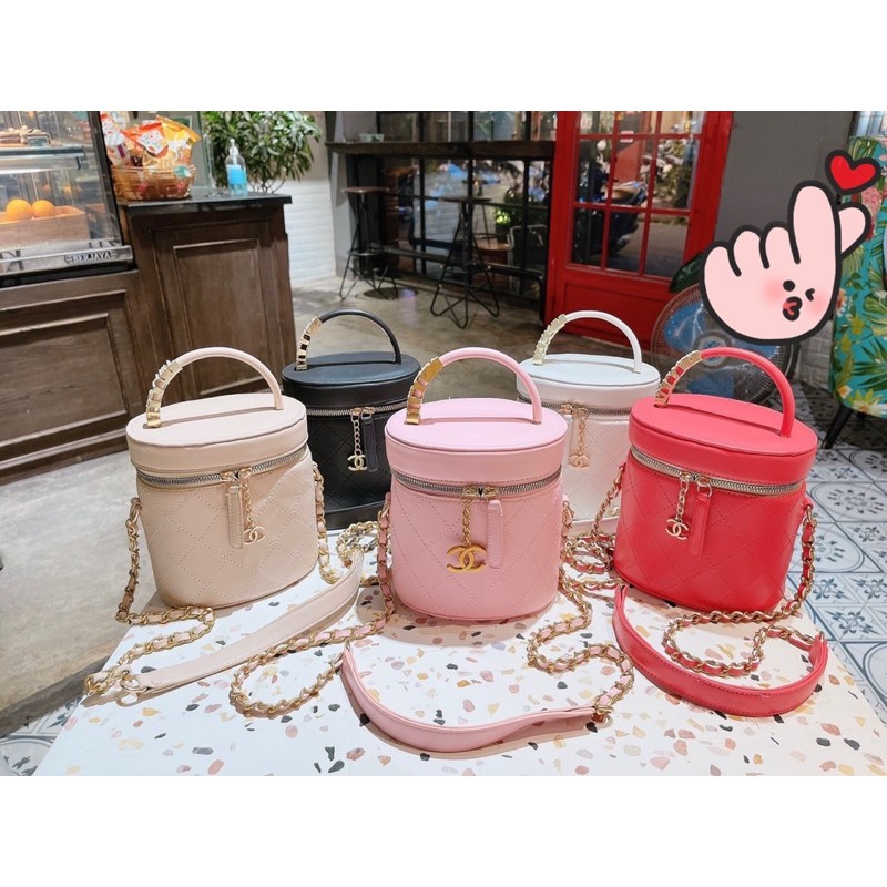 TÚI XÁCH NỮ CẶP LỒNG Chan.el tag chữ đính ngọc, 5 màu siêu hot 😍😍