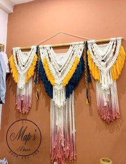 Rèm macrame nhuộm 1m5