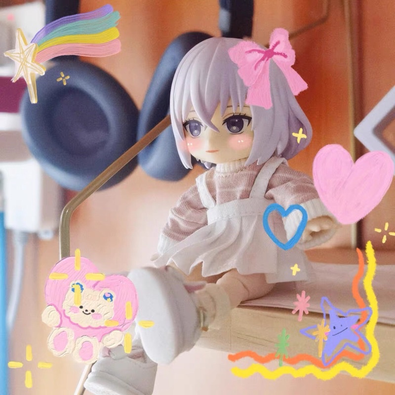 Yếm váy xếp ly cho ob11, nendoroid