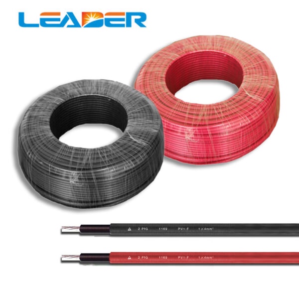 1 Mét Dây Điện Năng Lượng Mặt Trời Dc 4.0Mm Cáp Điện Một Chiều Chất Lượng Cao Leader