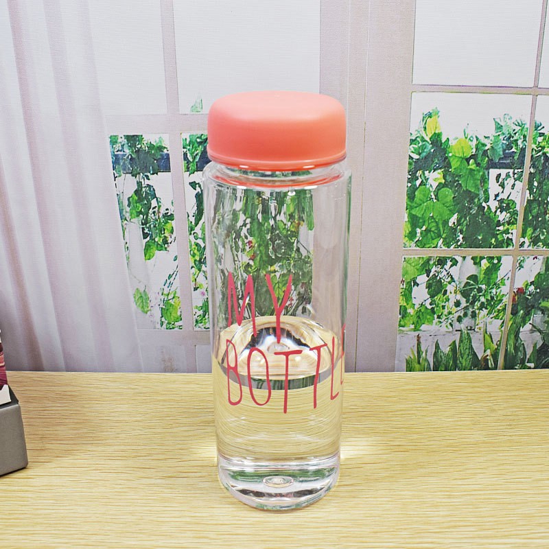 MOLAMGO  Korea My Bottle Portable Plastic Cup Frosted Water Bottle with Cover Large Capacity Leakproof Plastic Cup 500ML