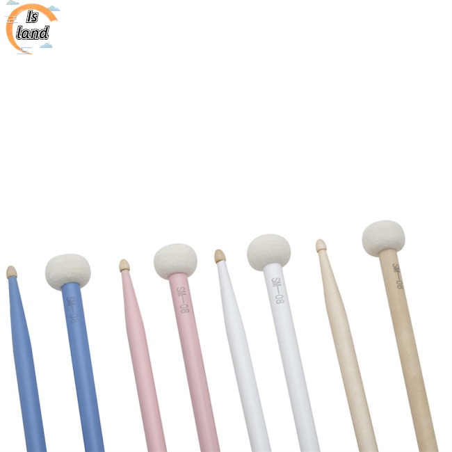 1 Cặp Dùi Trống Đầu Bằng Vải Nỉ Nhiều Màu Sắc Dùng Luyện Tập