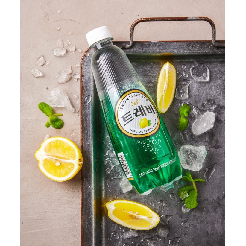 [LOTTE] NGK TREVI KHÔNG ĐƯỜNG HƯƠNG CHANH VÀNG 500ml - [롯데] 트레비 레몬 500ML