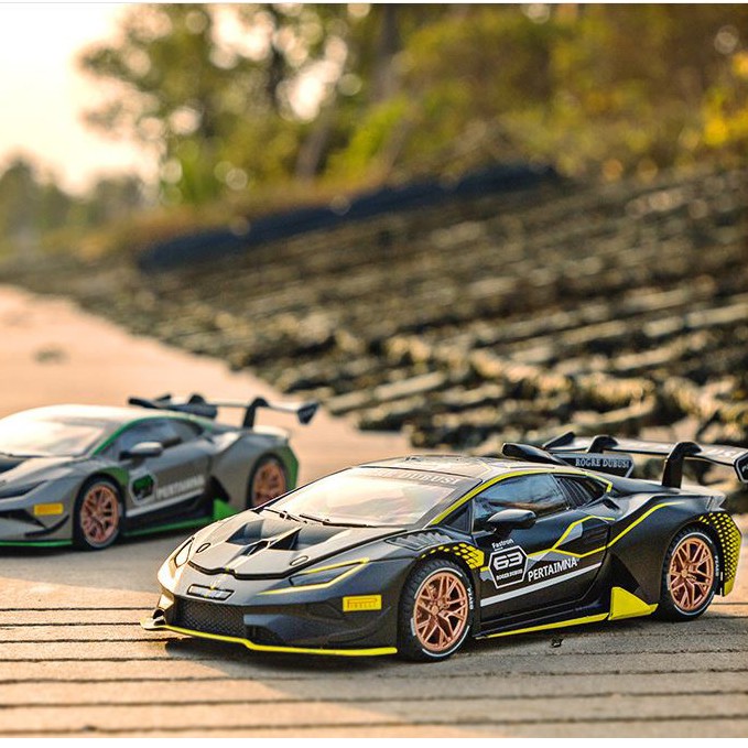 Siêu xe ô tô mô hình kim loại Lambo Huracan Super Trofeo EVO2 tỷ lệ 1:32