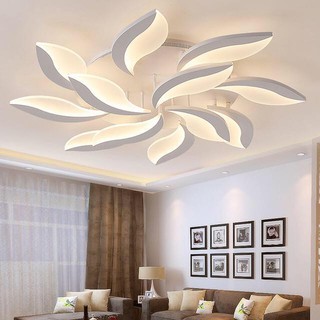 Đèn ốp trần Mica hình đuôi chồn hiện đại 12 cánh MO930