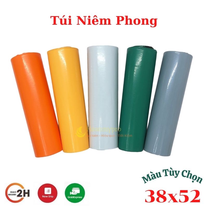 Túi Nilon Gói Hàng Niêm Phong 50 Túi Có Sẵn Keo Dán Miệng Kích Thước 38x52 TuiGoiHangHoanMypro