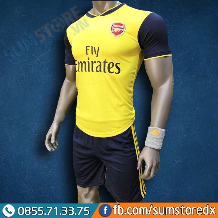 Áo Đá Banh Arsenal Vàng Mới Nhất 2019