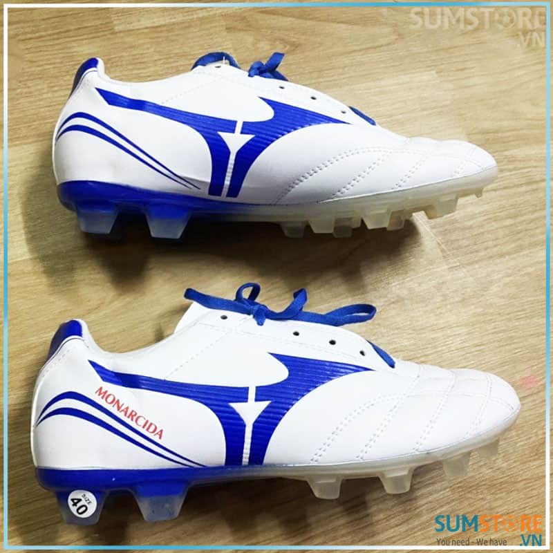 Giày Đá Bóng Mizuno FG Trắng Xanh Mới Nhất 2022 Giày Đá Bóng Thể Thao Nam Nữ Mới Đẹp