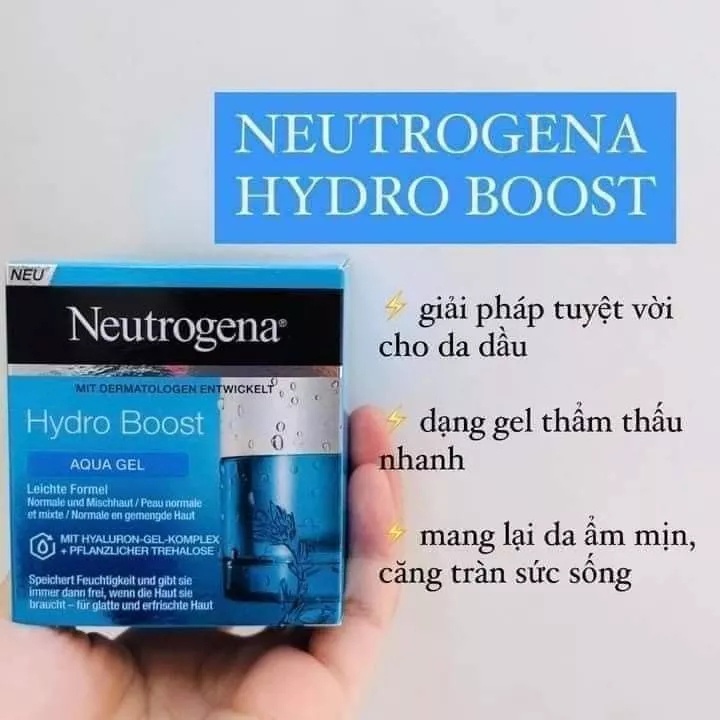 [Date 2024] Kem dưỡng ẩm Neutrogena Hydro Boost Aqua gel [Bản Pháp - chính hãng]