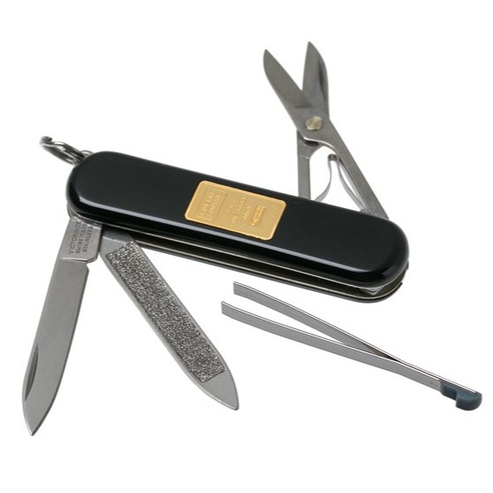 Dao đa năng VICTORINOX Classic with Gold Ingot 1 gram 0.6203.87 (58 mm)