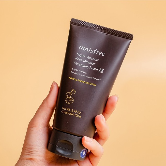 Sữa rửa mặt Innisfree Super Volcanic Pore Micellar 2X đất sét cho da dầu 150g