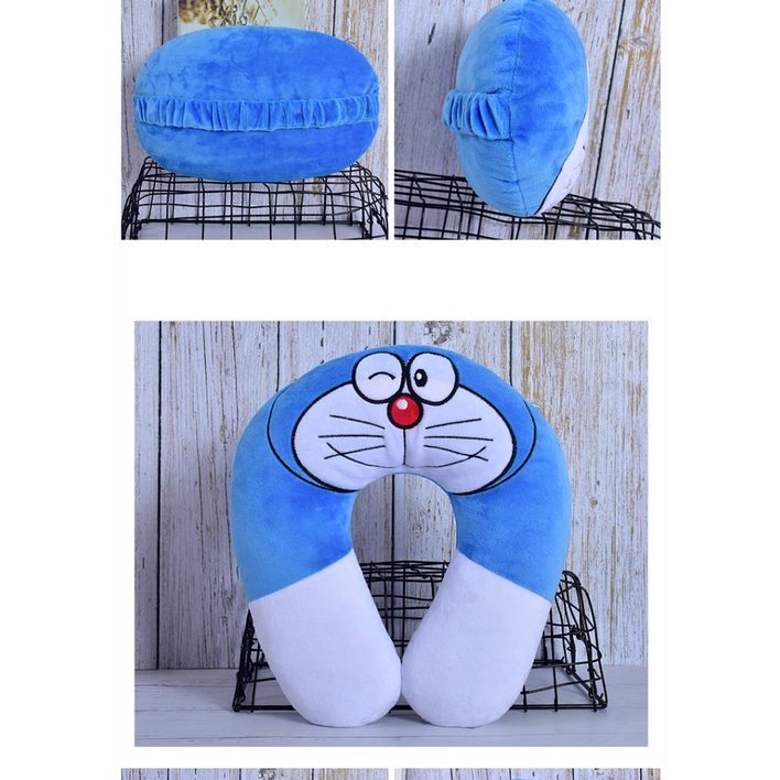 Gối kê cổ hình chữ U họa tiết hoạt hình Doraemon dễ thương