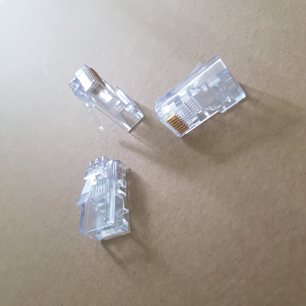 10 Hạt mạng RJ45, rắc mạng, đầu rắc rj45, RJ45 ( Loại Xịn)