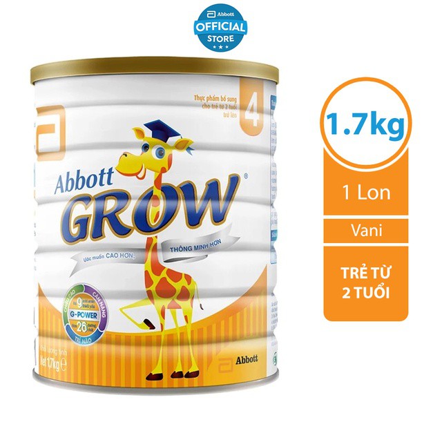 Sữa bột Abbott Grow 4 (G-Power) 1.7Kg [up]