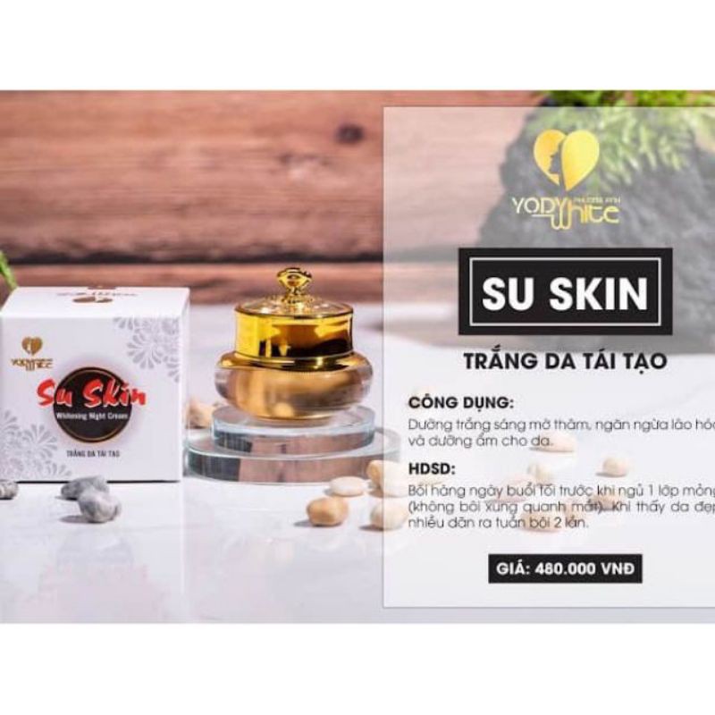 Kem đêm dưỡng trắng da tái tạo Su skin Yody White Phương Anh