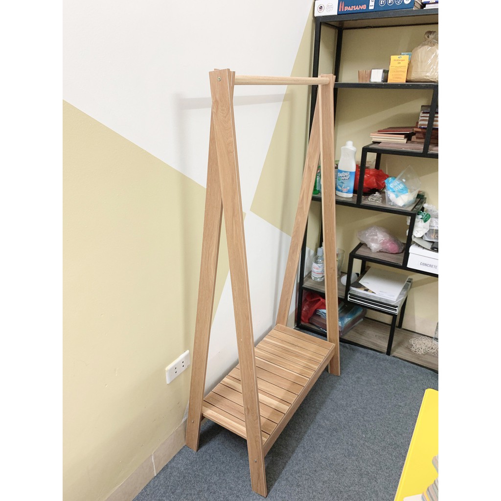 (ẢNH THẬT - VIDEO THẬT) Kệ/Giá Treo Quần Áo Chữ A  gỗ MDF  kết hợp thanh gỗ thông tự nhiên (MSP: KE132170) | BigBuy360 - bigbuy360.vn