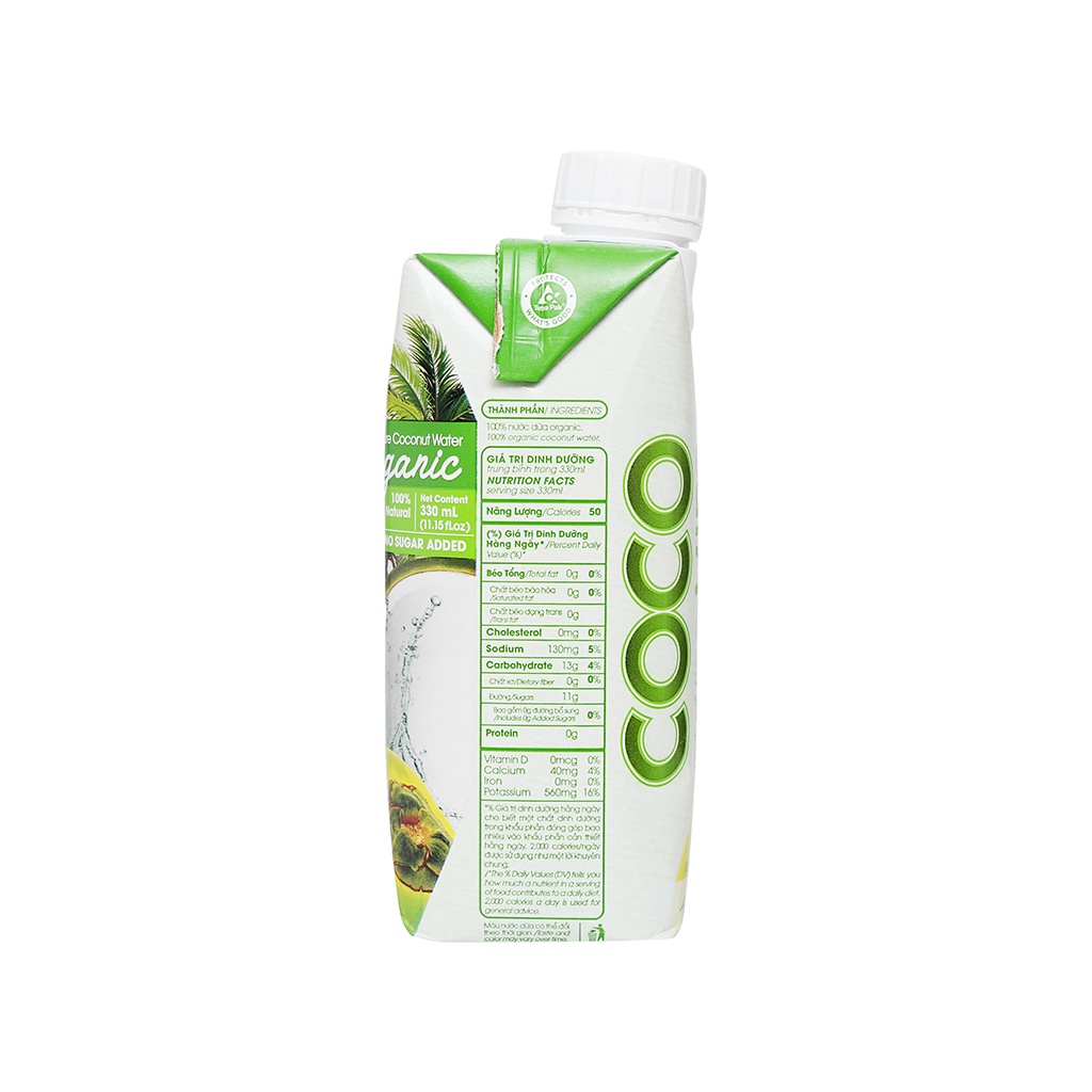 Nước dừa Cocoxim organic lốc 6 hộp x 330ml