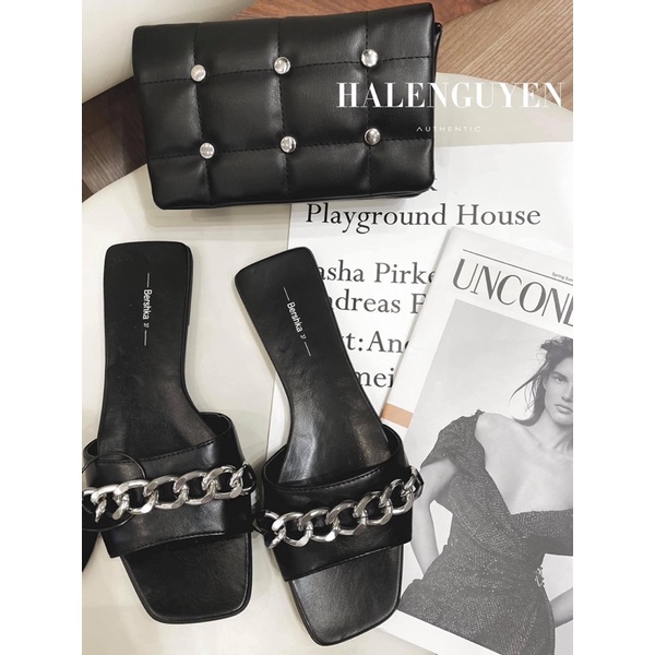Dép Bershka size 36 authentic new tag 100%