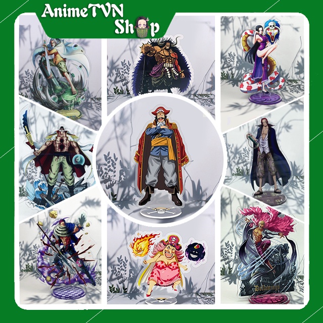 Tượng Mica Standee anime/manga One Piece ( Đảo Hải Tặc) - Đô đốc, Vua hải tặc, Tứ hoàng và các đội trưởng - Nhựa Cứng