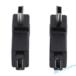 Set 2 Đầu Chuyển Đổi Micro Usb Sang Mini Usb 90 Độ