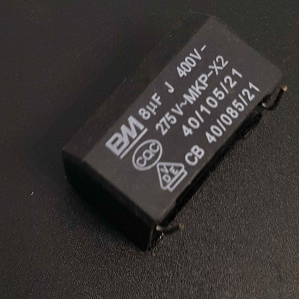 Tụ 8uF J 400V BM MKP X2 đen nằm | Shopee Việt Nam