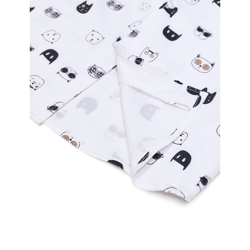 Áo Sơ Hoạ Tiết MÈO CUTE Tay Ngắn Nam/Nữ Tóm Store .Chất lụa CAO CẤP | BigBuy360 - bigbuy360.vn
