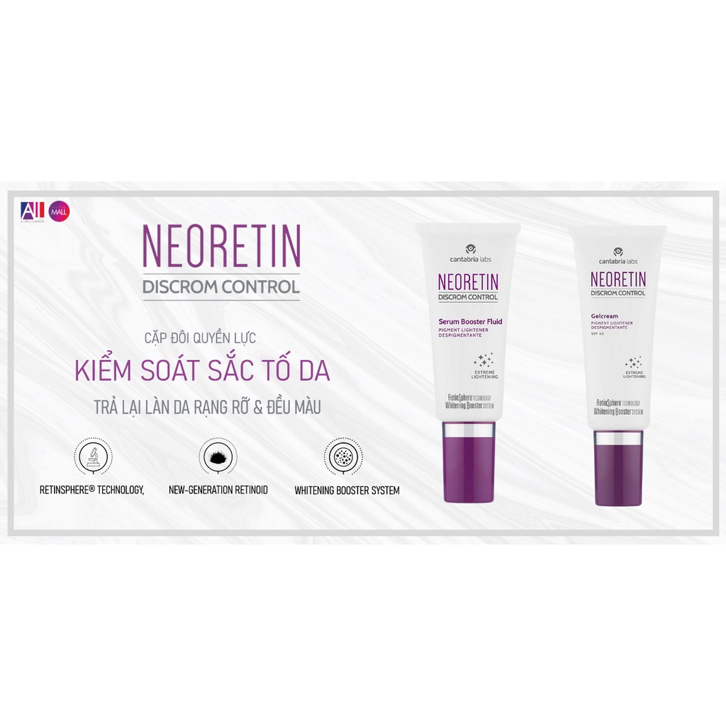 Kem chống nắng Neoretin discrom control gel cream spf50 40ml TẶNG mặt nạ Sexylook (Nhập khẩu)