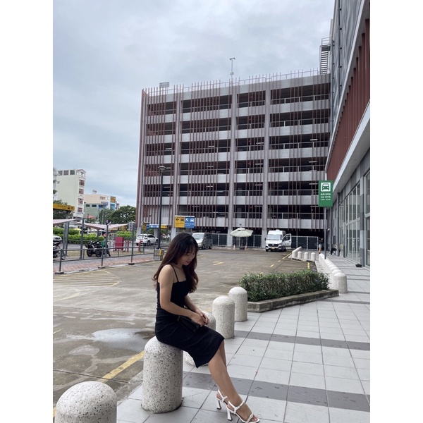 Đầm body 2s dáng dài có mút ngực hình thật