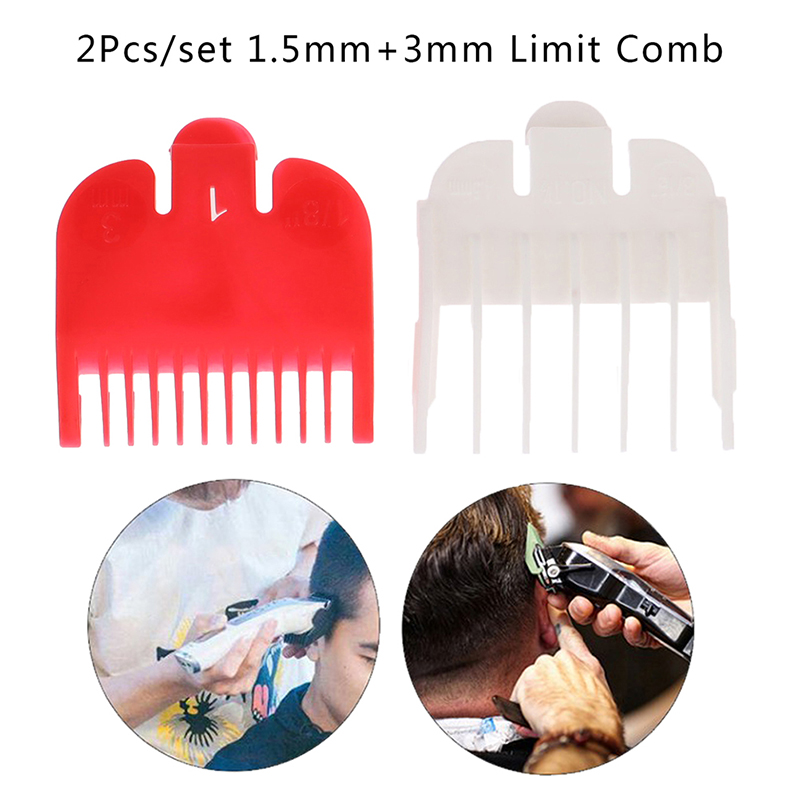 (hàng Mới Về) Set 2 Lược Cắt Tóc 1.5mm 3mm Chuyên Dụng