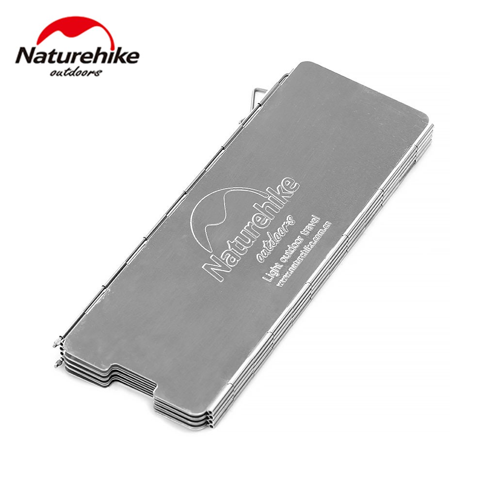 Tấm chắn gió bếp gas, bếp cồn du lịch  NH20CJ008 10 miếng hợp kim nhôm chống gỉ gấp gọn siêu nhẹ kèm hộp đựng
