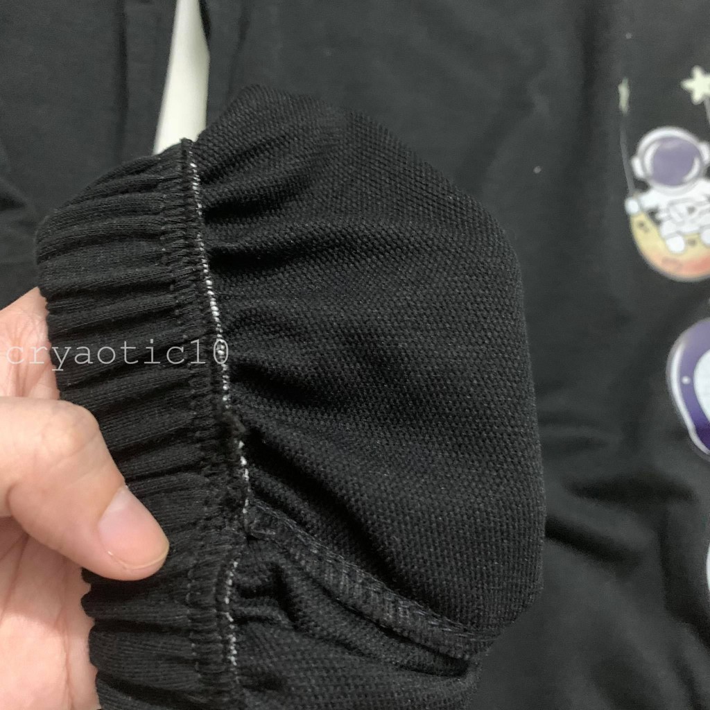 [Kèm hình thật] Quần jogger in logo vủ trụ space quần ống bo unisex Cryaotic10