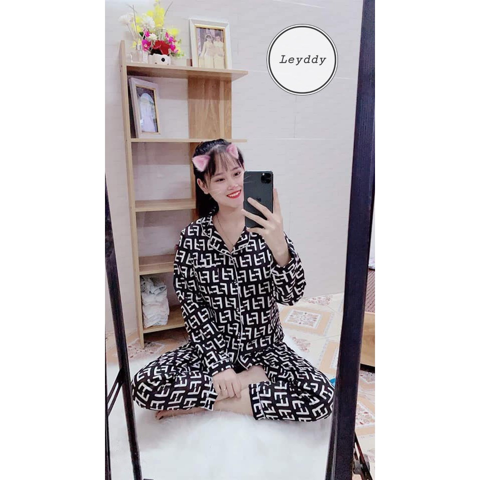 Bộ Pijama Nữ Dài Tay Thu Đông Chất Kate Thái Mềm Mát Loại 1 Không Xù FreeSize (45 – 65kg) – Leyddy. | BigBuy360 - bigbuy360.vn